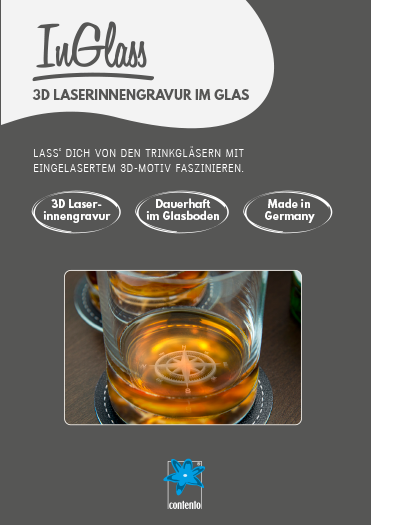 Contento Home & Living News InGlass Trinkgläser mit 3D Laserinnengravur